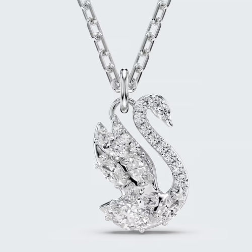 SWAROVSKI Swan Pendant Rhodium Plated