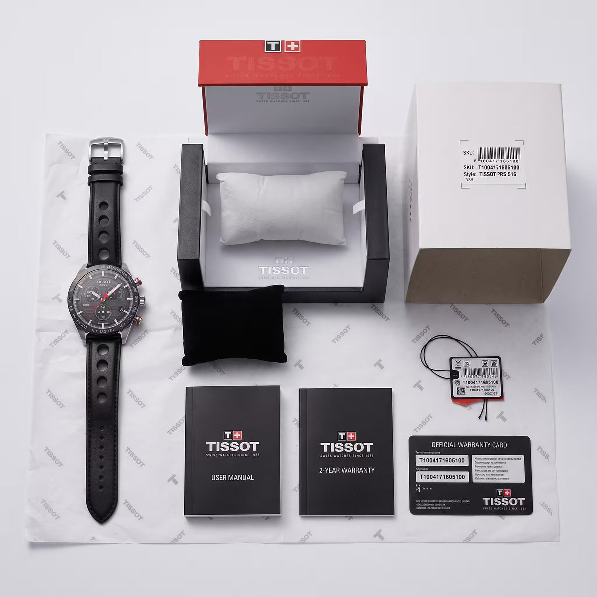 Montre chronographe Tissot PRS 516 Céramique noire et cuir