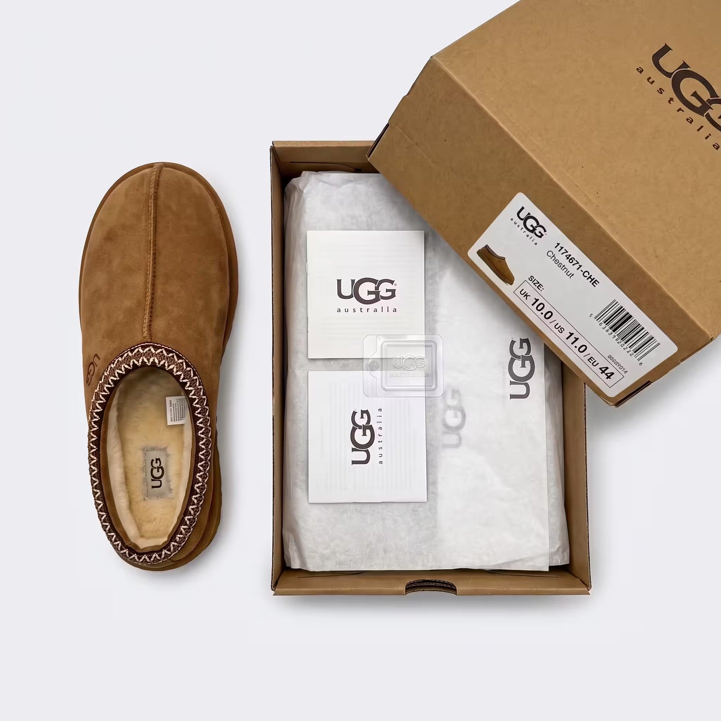Verified UGG Tasman Slipper Chestnut 1174671-CHE full clearance bundle inclusion with manufacturer box and tags.