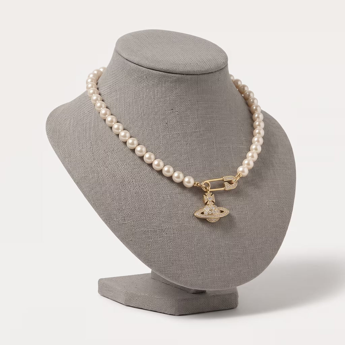Collier de perles Vivienne Westwood Lucrece Doré Light Creamrose