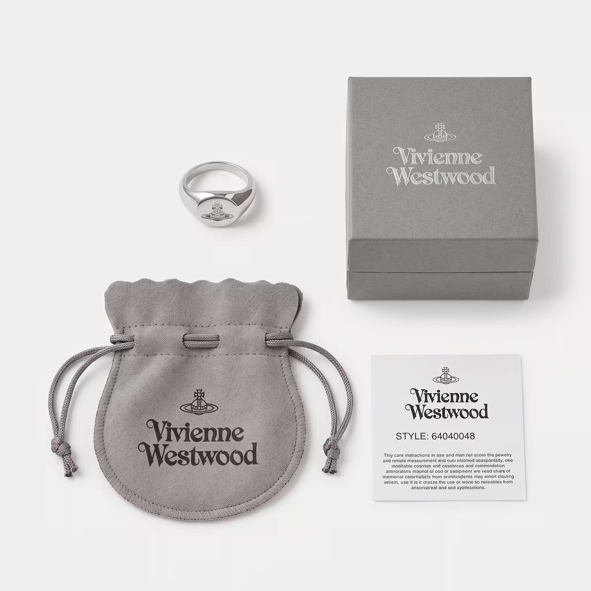 Vivienne Westwood Sigillo Ring Rhodium